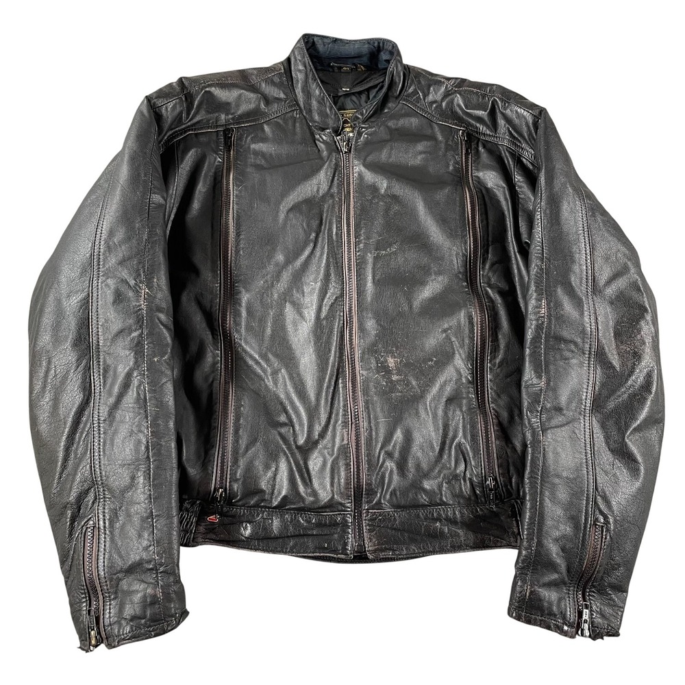 Hein Gericke Echt Leder Leather Motorcycle Jacket With Removable Liner Size 44‎